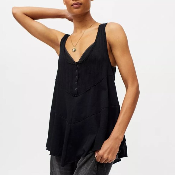 UO Cadie Henley Tunic Tank Top (XS) - Picture 1 of 4